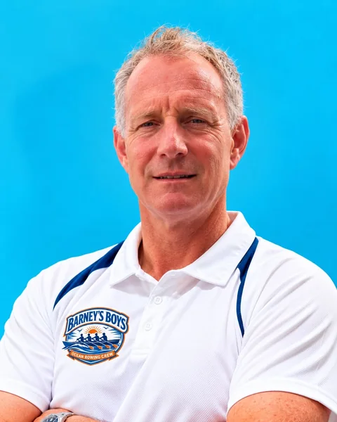 Rod Adlington, skipper of Barney's Boys, in the crew's white polo shirt